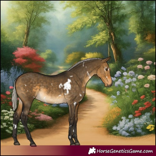 Horse Color:Gray White Spotted Silver Buckskin Dun Rabicano 