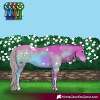 Horse Color:Watercolor White Spotted Chestnut 