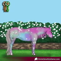 Horse Color:Watercolor White Spotted Chestnut 