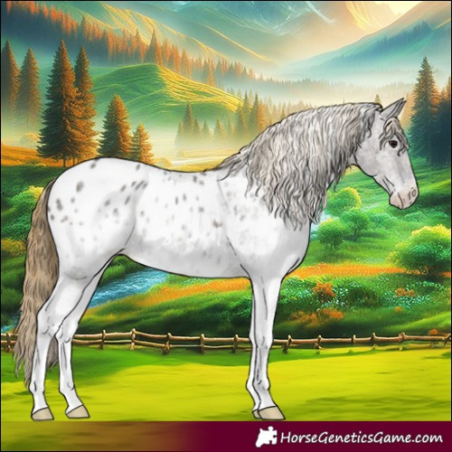 Horse Color:White Spotted Smoky Grullo Appaloosa 