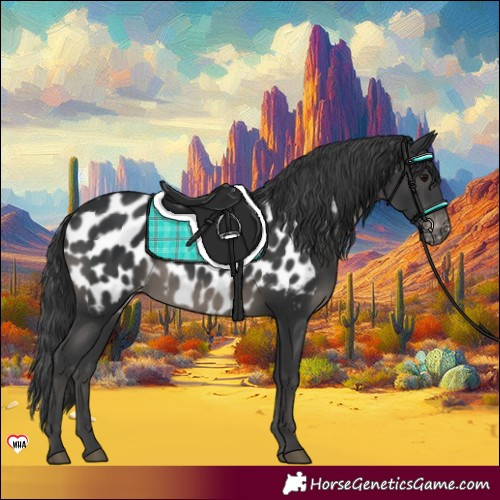 Horse Color:Black Appaloosa