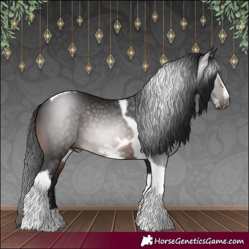 Horse Color:Gray Bay Tobiano Frame 
