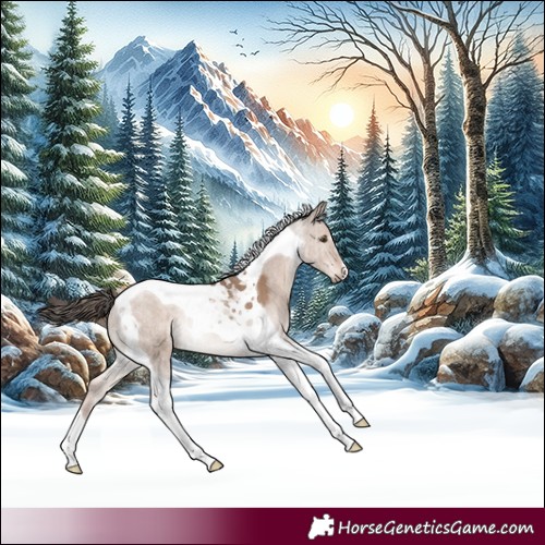 Horse Color:Liver Red Dun Tobiano Rabicano 