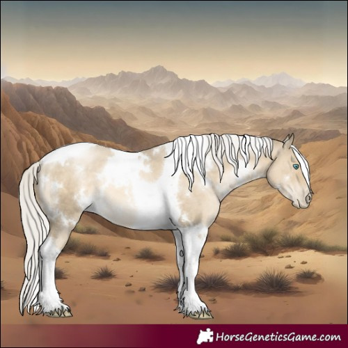 Horse Color:White Spotted Silver Smoky Grullo Pearl Tobiano 