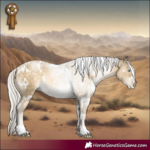 Horse Color:White Spotted Silver Buckskin Pearl 