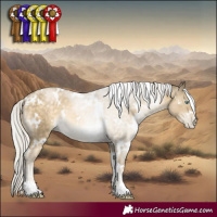 Horse Color:White Spotted Silver Buckskin Pearl 