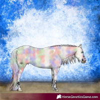 Horse Color:Void Nacre Cremello Splash  and Nacre Cremello Tobiano 