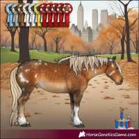 Horse Color:White Spotted Chocolate Palomino Tobiano