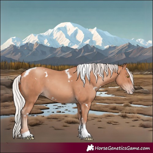 Horse Color:White Spotted Silver Sable Champagne Tobiano 