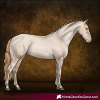 Horse Color:Grullo Pearl Varnish Rabicano 