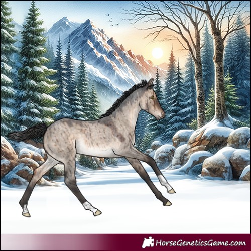 Horse Color:Brown Roan Dun Brindle