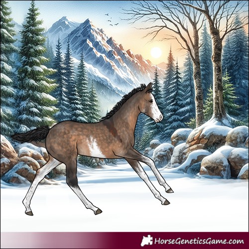 Horse Color:White Spotted Brown Dun 