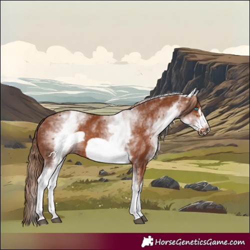 Horse Color:White Spotted Chestnut Frame 