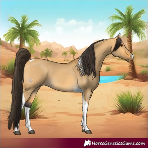 Horse Color:Buckskin Dun Tobiano 