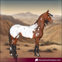 Horse Color:White Spotted Bay Near Fewspot 