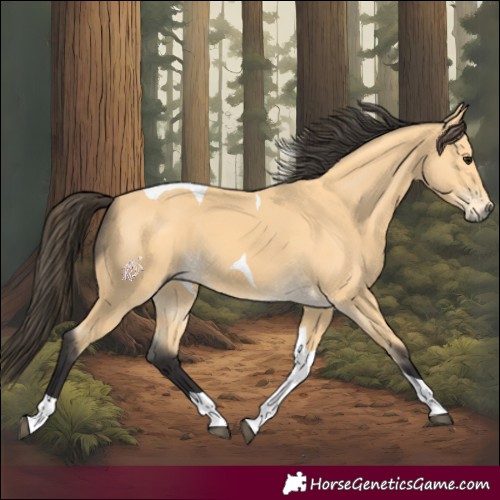 Horse Color:Buckskin Tobiano 