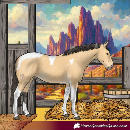 Horse Color:Buckskin Tobiano 