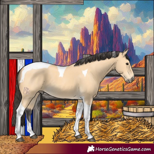 Horse Color:Buckskin Tobiano 