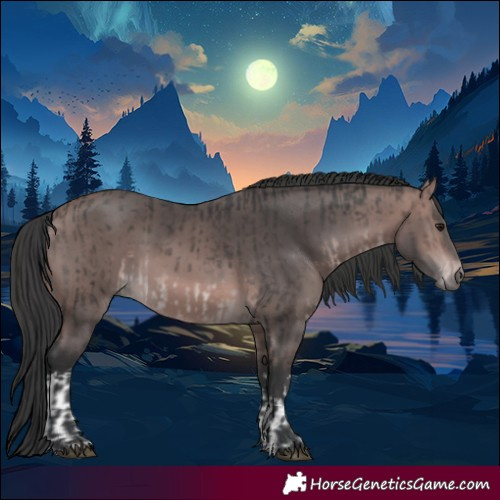 Horse Color:Platinum White Spotted Brown  and Platinum Bay 