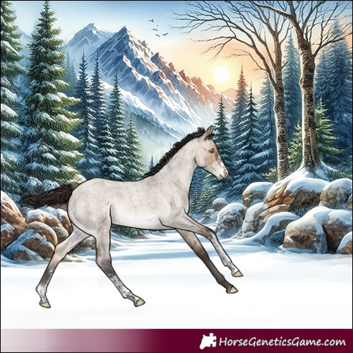 Horse Color:Bay Roan Dun Sabino Brindle 