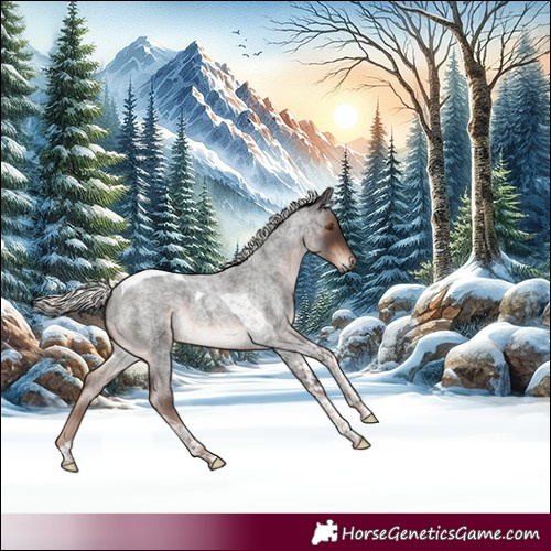 Horse Color:Liver Red Roan Mushroom Tobiano 