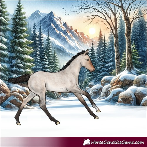 Horse Color:Bay Roan Dun Rabicano
