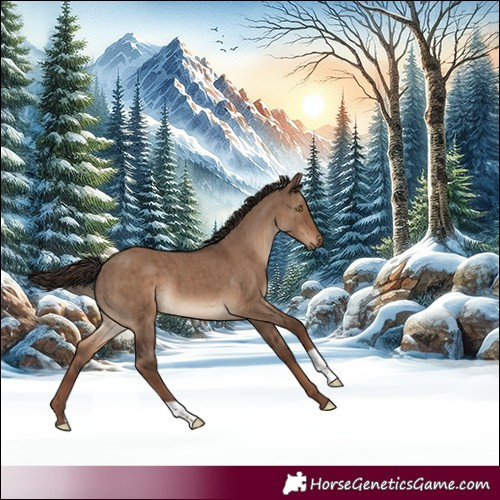 Horse Color:Liver Red Dun Brindle 