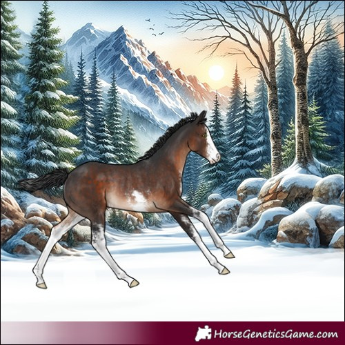 Horse Color:Brown Sabino Rabicano