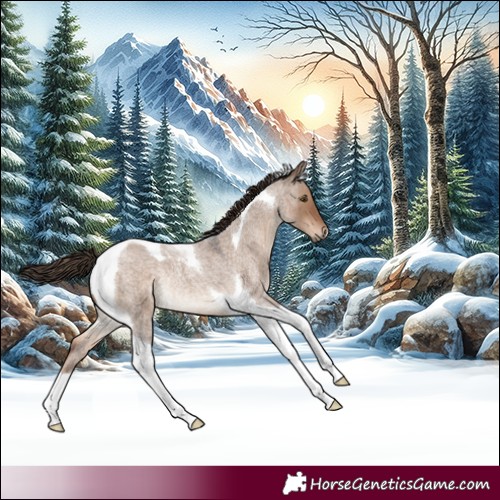 Horse Color:Liver Red Dun Roan Tobiano Rabicano
