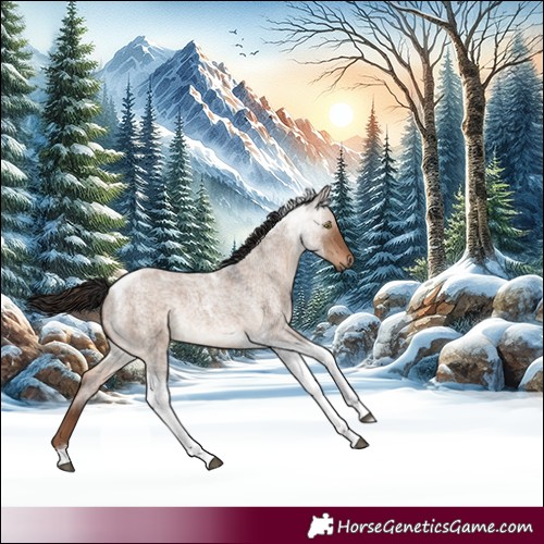 Horse Color:Liver Red Dun Roan Tobiano Rabicano
