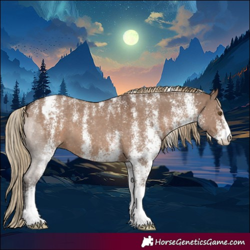 Horse Color:Powder White White Spotted Liver Red Dun 