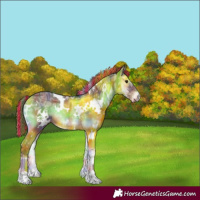 Horse Color:Painted Nacre White Spotted Liver Red Onyx Ice