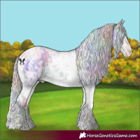 Horse Color:Nacre White Spotted Silver Black Chinchilla Ice Snowdrop Tobiano