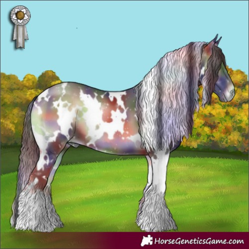 Horse Color:Nacre White Spotted Liver Red Onyx