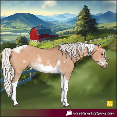 Horse Color:Silver Bay Dun Sabino Tobiano Frame Rabicano 