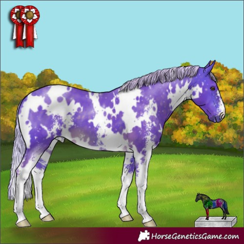 Horse Color:Watercolor White Spotted Silver Buckskin Sabino 