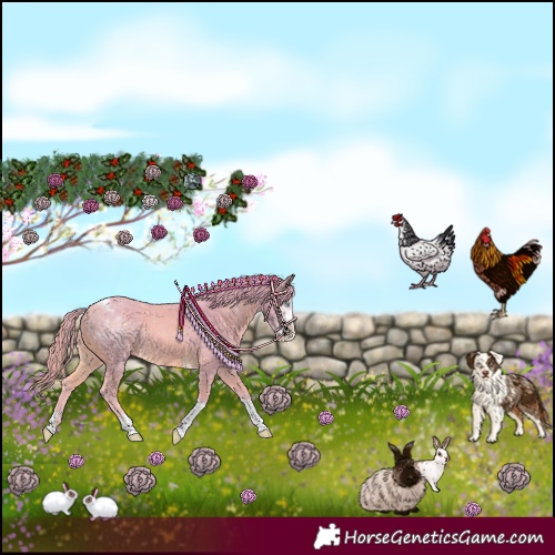 Horse Color:Watercolor Perlino Sabino Tobiano Rabicano 