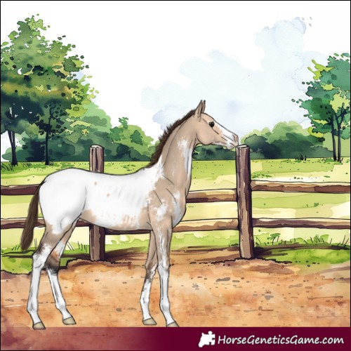 Horse Color:Bay Dun Sabino Near Fewspot 