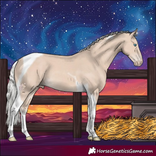 Horse Color:Silver Smoky Creme Tobiano 