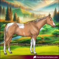 Horse Color:Chestnut Tobiano Rabicano 