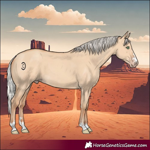 Horse Color:Silver Amber Champagne Dun 