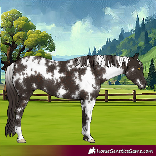 Horse Color:White Spotted Liver Chestnut 