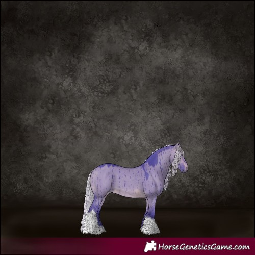 Horse Color:Watercolor Silver Brown Chinchilla Dun Tobiano Brindle 