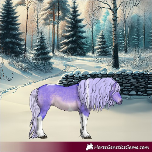 Horse Color:Watercolor Silver Brown Chinchilla Dun Tobiano 