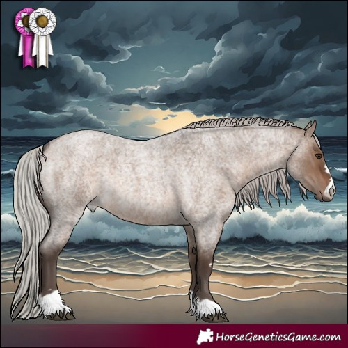 Horse Color:Silver Brown Roan Dun Rabicano 