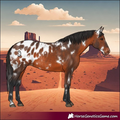 Horse Color:White Spotted Brown Appaloosa Rabicano 