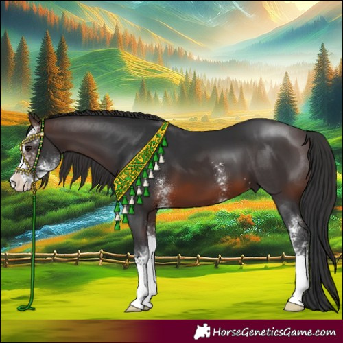 Horse Color:Brown Sabino