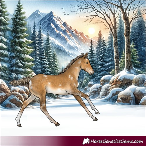 Horse Color:White Spotted Chocolate Palomino Dun Sabino Rabicano