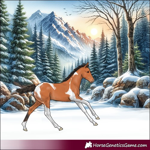 Horse Color:Bay Tobiano 