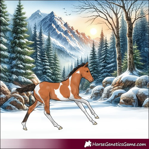 Horse Color:Bay Tobiano 